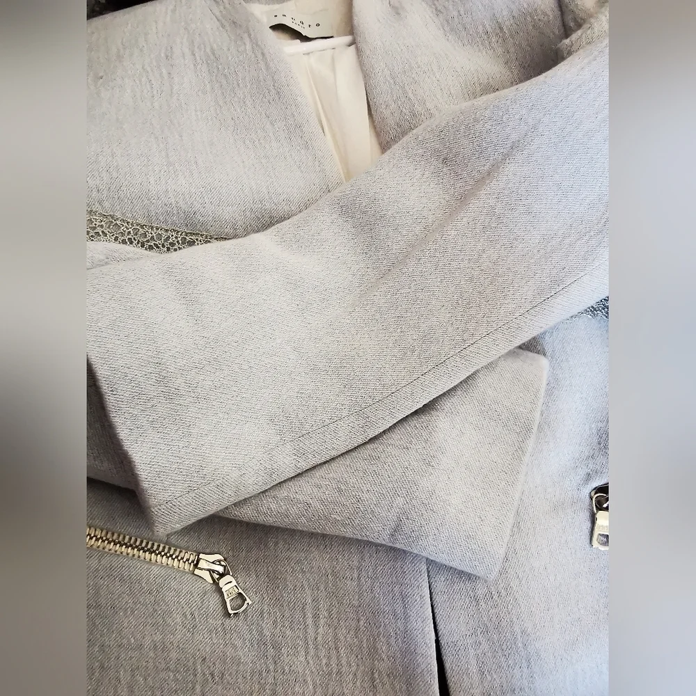 Sandro Paris Blazer Baby Blue size 40  european ptp 19" - Picture 13 of 16